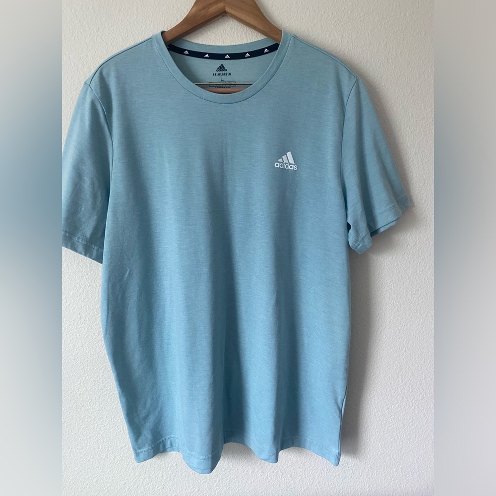 Adidas Primegreen Aeroready Men’s Teal Green Short Sleeve Athletic T-Shirt Large